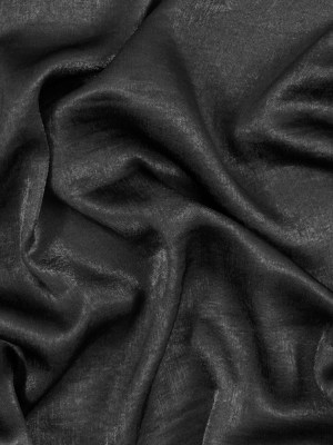 Italian Black Dyed Washed Polyester Dobby Italian Black Dyed Washed Polyester Dobby