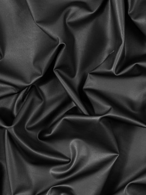 Stretch Pleather – Matte Black – Made in Italy Stretch Pleather – Matte Black – Made in Italy