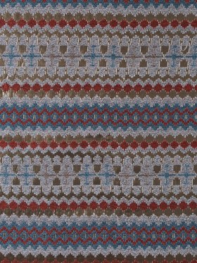 Italian Metallic Gold, Orange and Blue Geometric Brocade Italian Metallic Gold, Orange and Blue Geometric Brocade