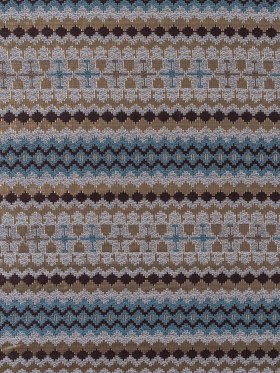 Italian Metallic Gold, Brown and Blue Geometric Brocade Italian Metallic Gold, Brown and Blue Geometric Brocade