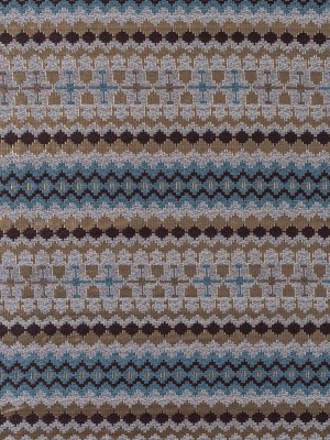Italian Metallic Gold, Brown and Blue Geometric Brocade Italian Metallic Gold, Brown and Blue Geometric Brocade