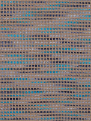 Beige and Blue Blended Cotton Woven Beige and Blue Blended Cotton Woven