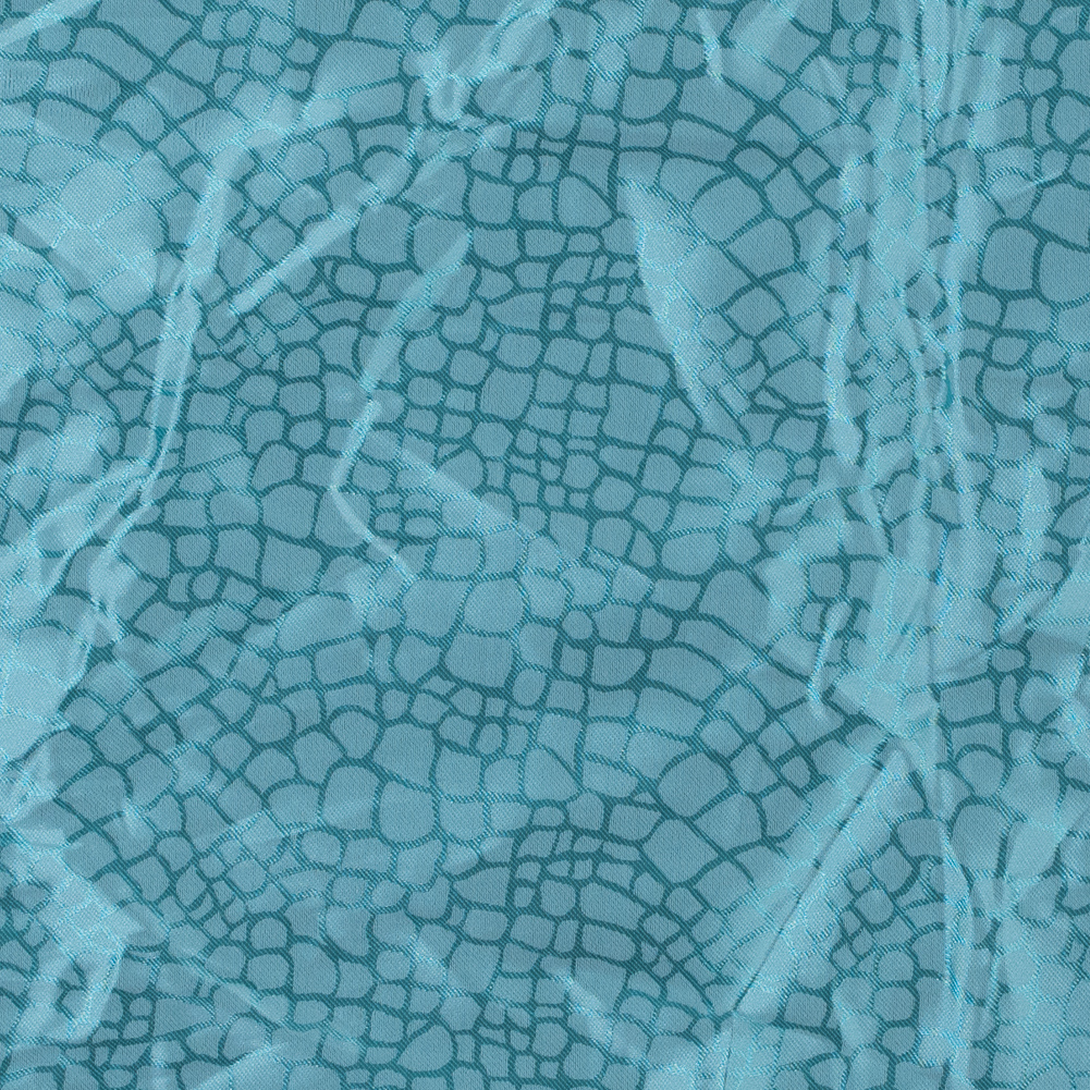 Nicole Miller Luminous Blue Turquoise Pattern Medley Stretch Twill Nicole Miller Luminous Blue Turquoise Pattern Medley Stretch Twill