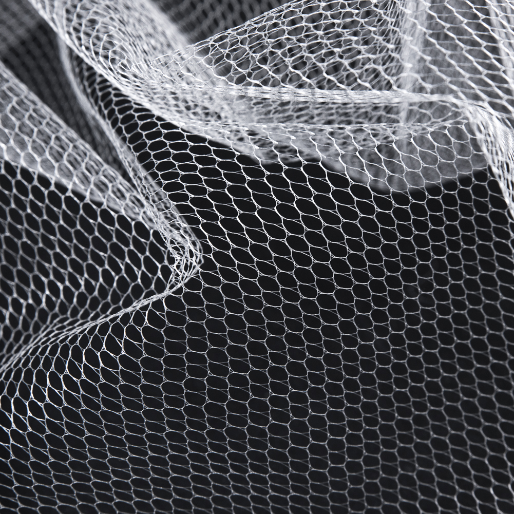 Ivory Hexagon Nylon Net Tulle Ivory Hexagon Nylon Net Tulle