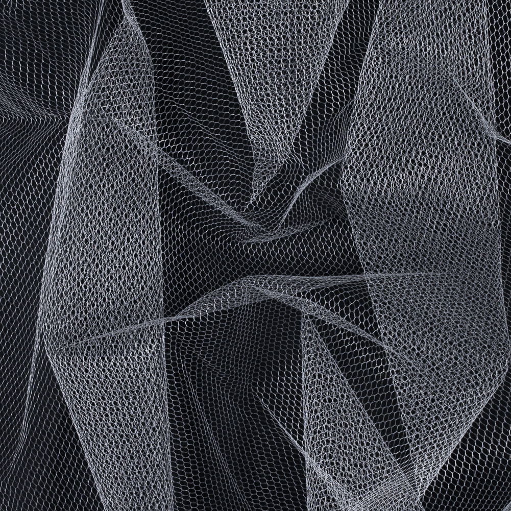 Ivory Hexagon Nylon Net Tulle Ivory Hexagon Nylon Net Tulle