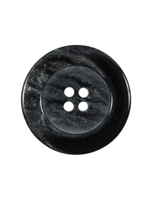 Black and Silver Marbleized Plastic Button – 36L/23mm Black and Silver Marbleized Plastic Button – 36L/23mm
