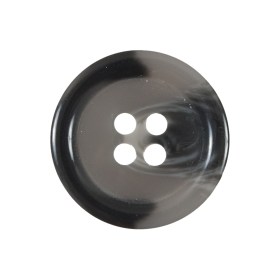 Charcoal Gray Rimmed Plastic Button – 40L/25.5mm Charcoal Gray Rimmed Plastic Button – 40L/25.5mm