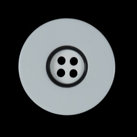 White and Black Plastic 4-Hole Button – 45L/28mm White and Black Plastic 4-Hole Button – 45L/28mm