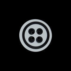 White and Black Plastic 4-Hole Button – 32L/20mm White and Black Plastic 4-Hole Button – 32L/20mm