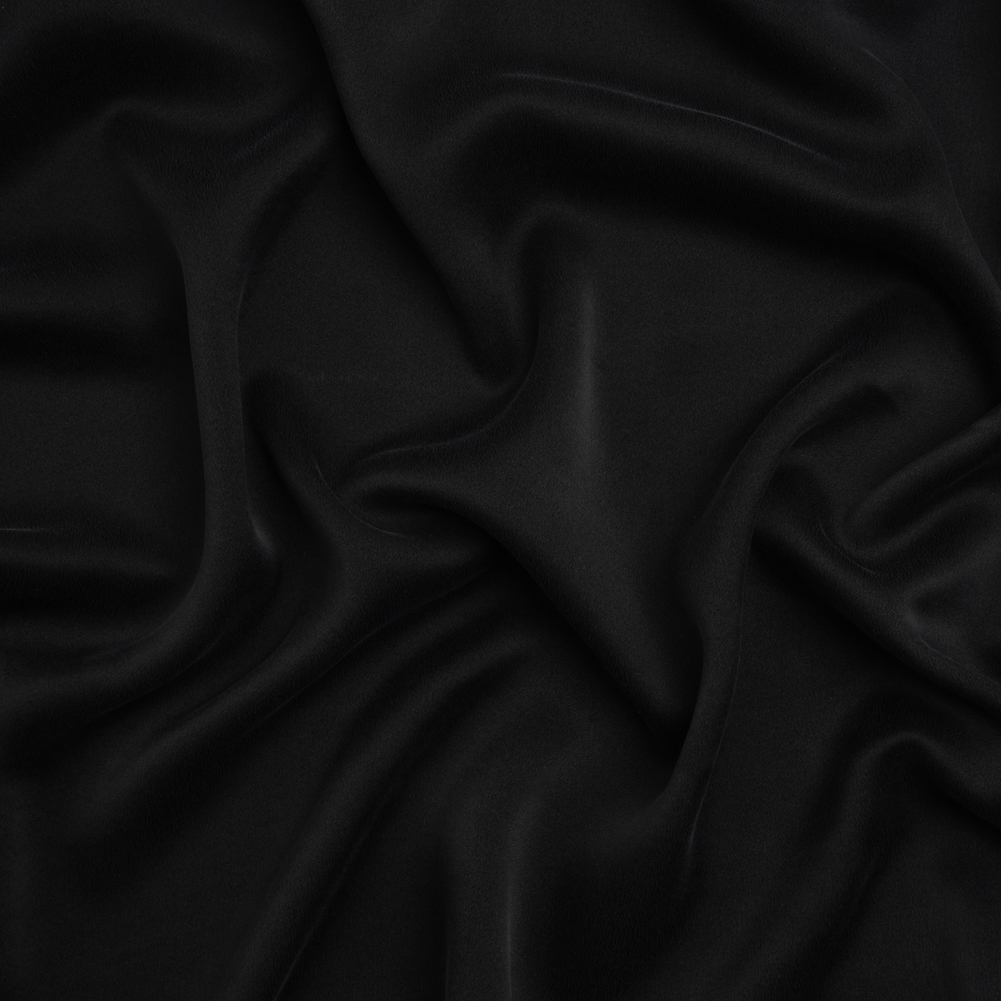 Washed Silk Charmeuse 19mm – Black Washed Silk Charmeuse 19mm – Black