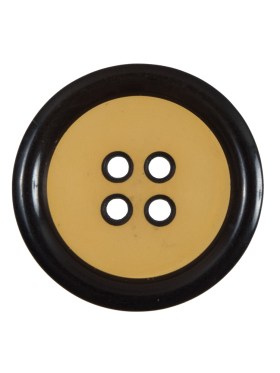 Blazing Orange and Black 4-Hole Plastic Button – 44L/28mm Blazing Orange and Black 4-Hole Plastic Button – 44L/28mm