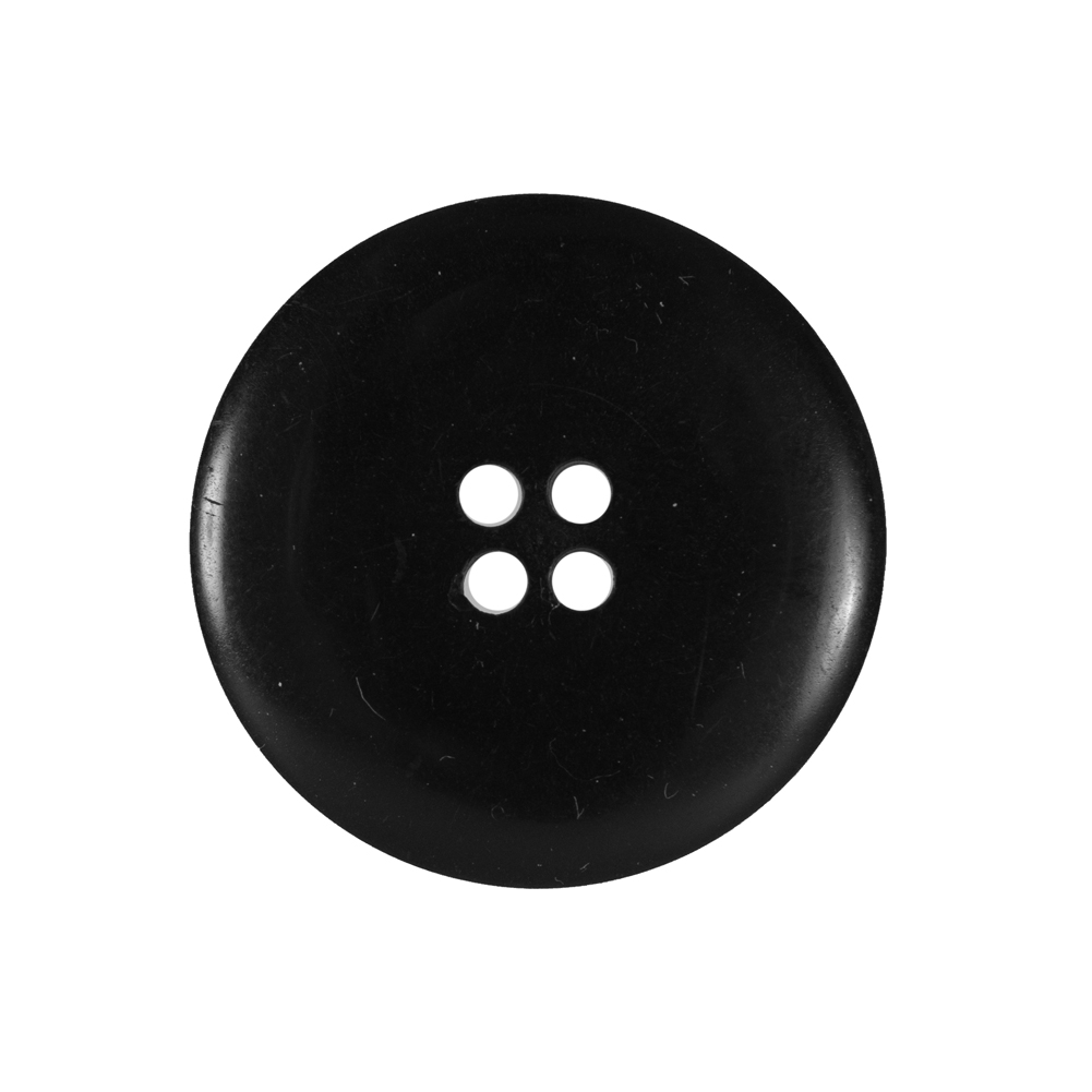 Black 4-Hole Plastic Button – 40L/25.5mm Black 4-Hole Plastic Button – 40L/25.5mm