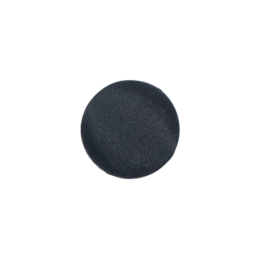 Black Silk Covered Button – 24L/15mm Black Silk Covered Button – 24L/15mm