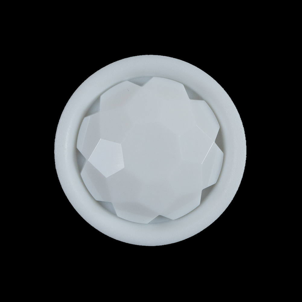 White Plastic Gem Shank-Back Button – 40L/25.5mm White Plastic Gem Shank-Back Button – 40L/25.5mm