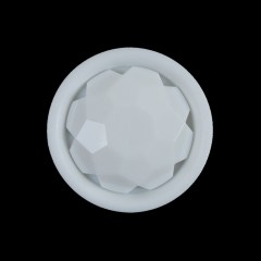 White Plastic Gem Shank-Back Button – 40L/25.5mm White Plastic Gem Shank-Back Button – 40L/25.5mm