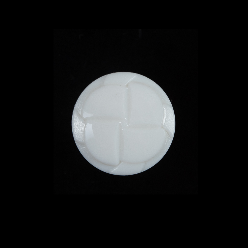 White Beveled Pinwheel Petals Shank-Back Button – 30L/19mm White Beveled Pinwheel Petals Shank-Back Button – 30L/19mm