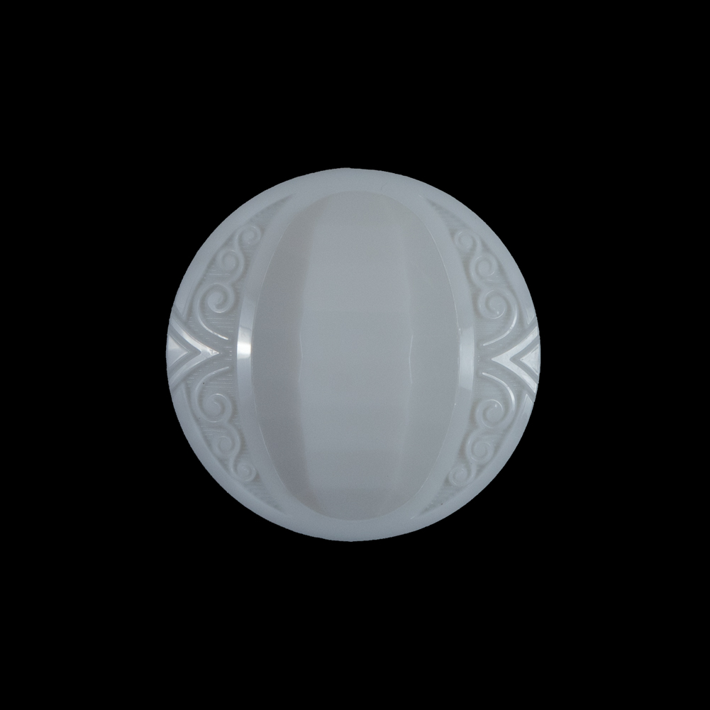 White Classy Etched Shank-Back Button – 36L/23mm White Classy Etched Shank-Back Button – 36L/23mm
