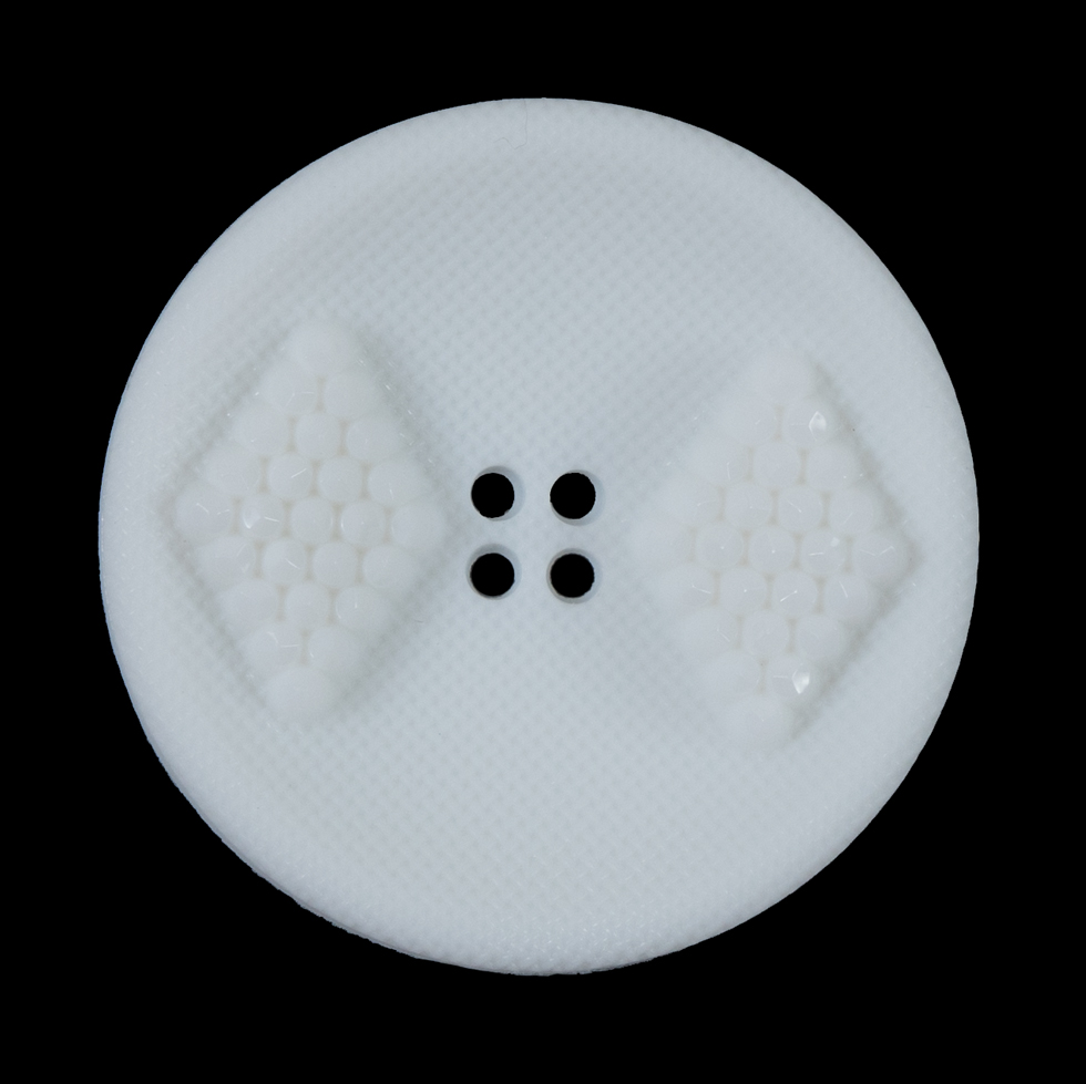 White Raised Textured 4-Hole Button – 54L/34mm White Raised Textured 4-Hole Button – 54L/34mm