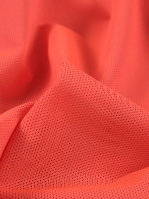Neon Orange Stretch Mesh with Wicking Capabilities Neon Orange Stretch Mesh with Wicking Capabilities