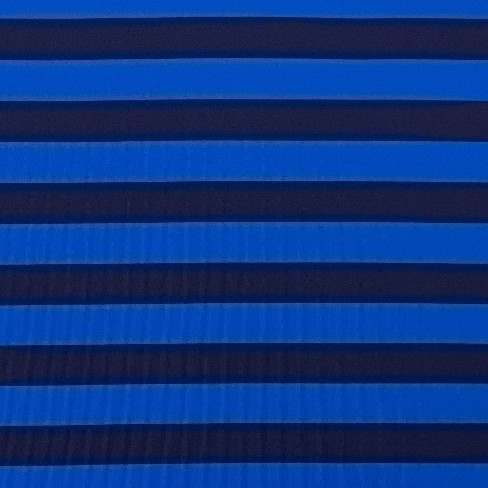 Electric Blue Awning Striped Stretch Eclon Jersey Electric Blue Awning Striped Stretch Eclon Jersey