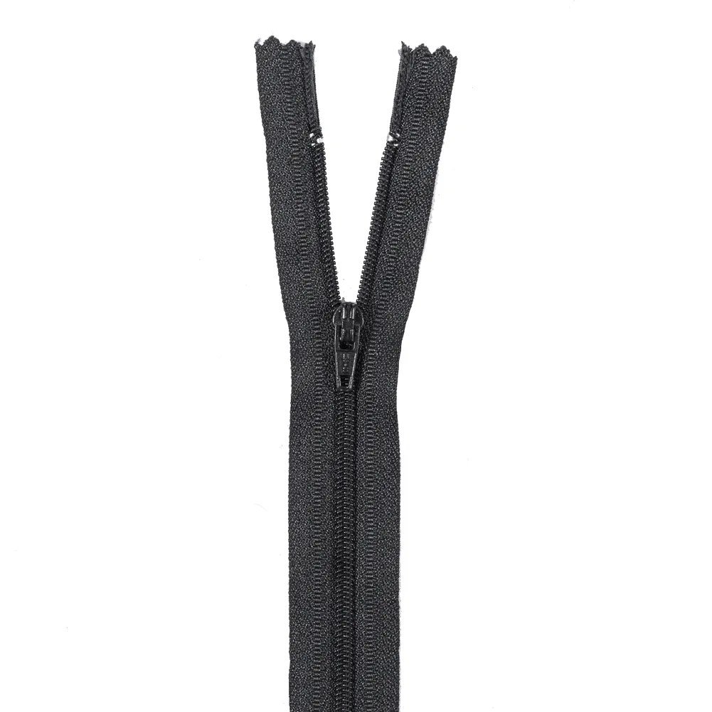 Black Regular Zipper with Nylon Coil – 24″ Black Regular Zipper with Nylon Coil – 24″
