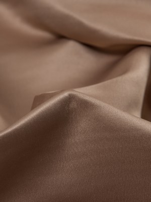 Brown and Tan Two-Tone Double Duchesse Satin Brown and Tan Two-Tone Double Duchesse Satin