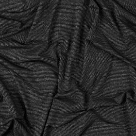 Black and Metallic Silver Striped Stretch Nylon Jersey Black and Metallic Silver Striped Stretch Nylon Jersey