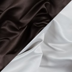 Brown and White Two-Tone Double Duchesse Satin Brown and White Two-Tone Double Duchesse Satin