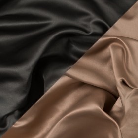 Military Green and Tan Two-Tone Double Duchesse Satin Military Green and Tan Two-Tone Double Duchesse Satin