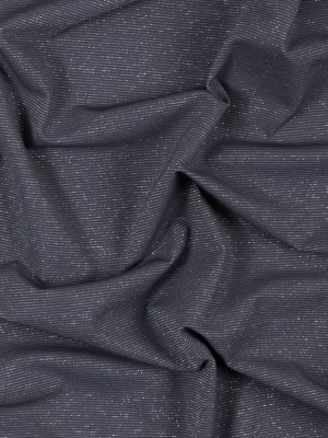 Gray and Metallic Silver Striped Stretch Nylon Jersey Gray and Metallic Silver Striped Stretch Nylon Jersey