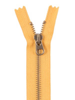 Metal Zipper with Gold Pull and Teeth 4.5″ – Yellow Metal Zipper with Gold Pull and Teeth 4.5″ – Yellow