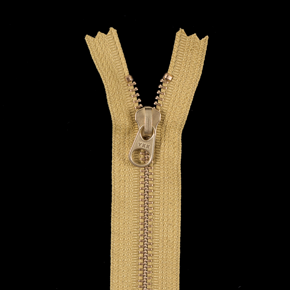 Metal Zipper with Gold Pull and Teeth 4.5″ – Citrine Metal Zipper with Gold Pull and Teeth 4.5″ – Citrine