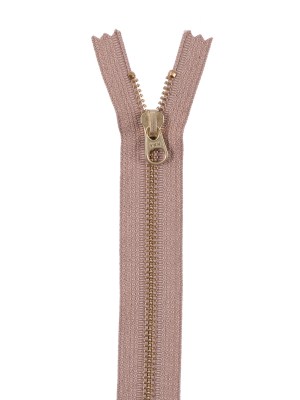 Metal Zipper with Gold Pull and Teeth 8″ – Tan Metal Zipper with Gold Pull and Teeth 8″ – Tan