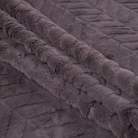 Herringbone Grooved Faux Fur – Charcoal Herringbone Grooved Faux Fur – Charcoal