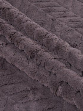 Herringbone Grooved Faux Fur – Charcoal Herringbone Grooved Faux Fur – Charcoal