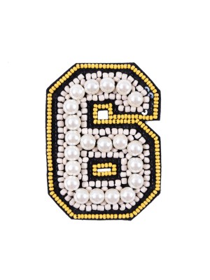 #6 Patch with Pearls – 3″x4″ #6 Patch with Pearls – 3″x4″