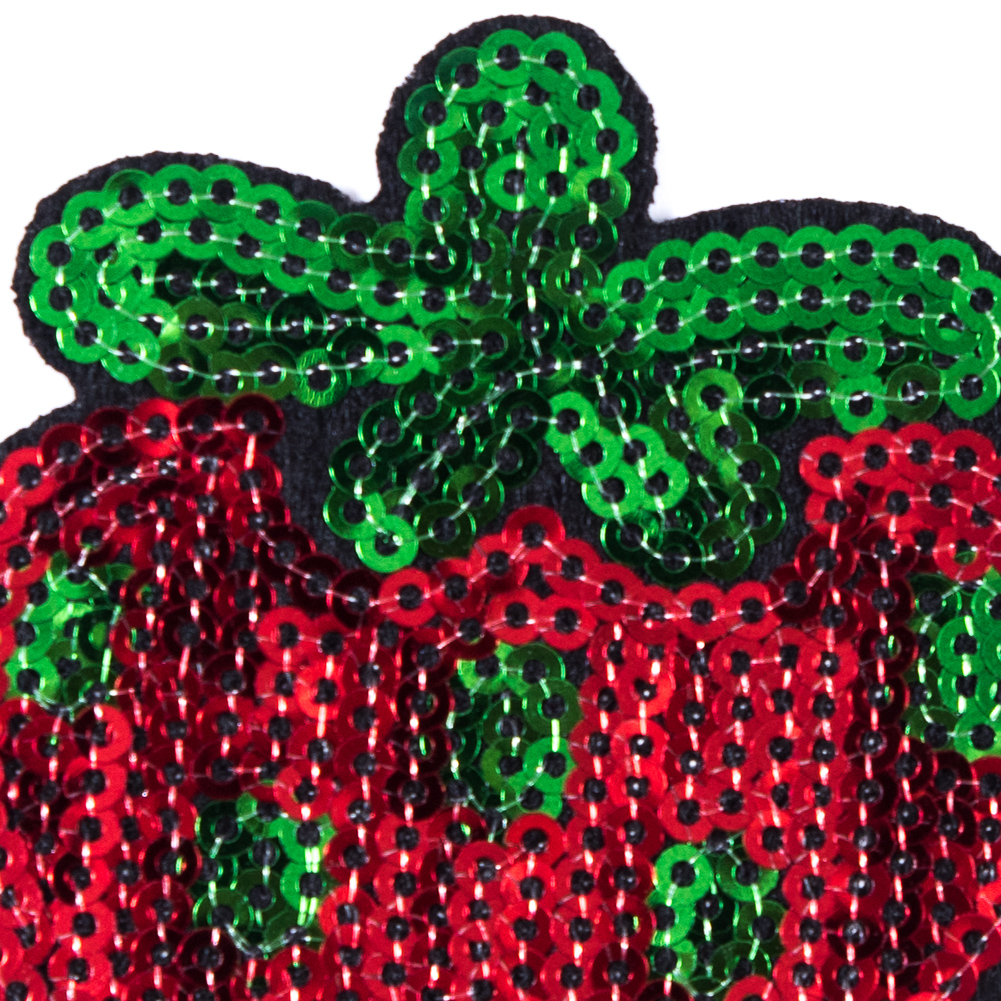 Sequin Strawberry Patch - 2.5" x 2.5"
