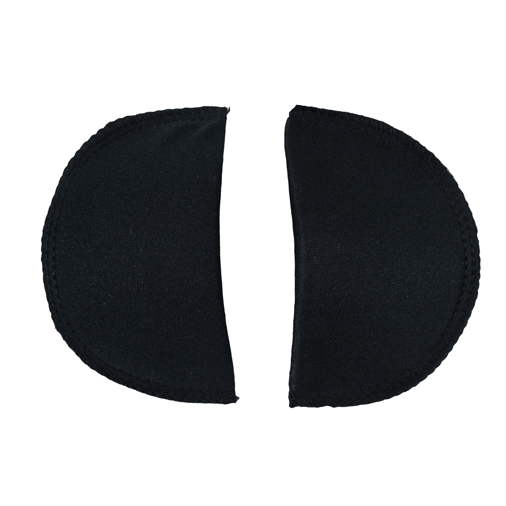 Foam Shoulder Pads Covered with Black Polyester - 5.5" x 3.25" x .5"