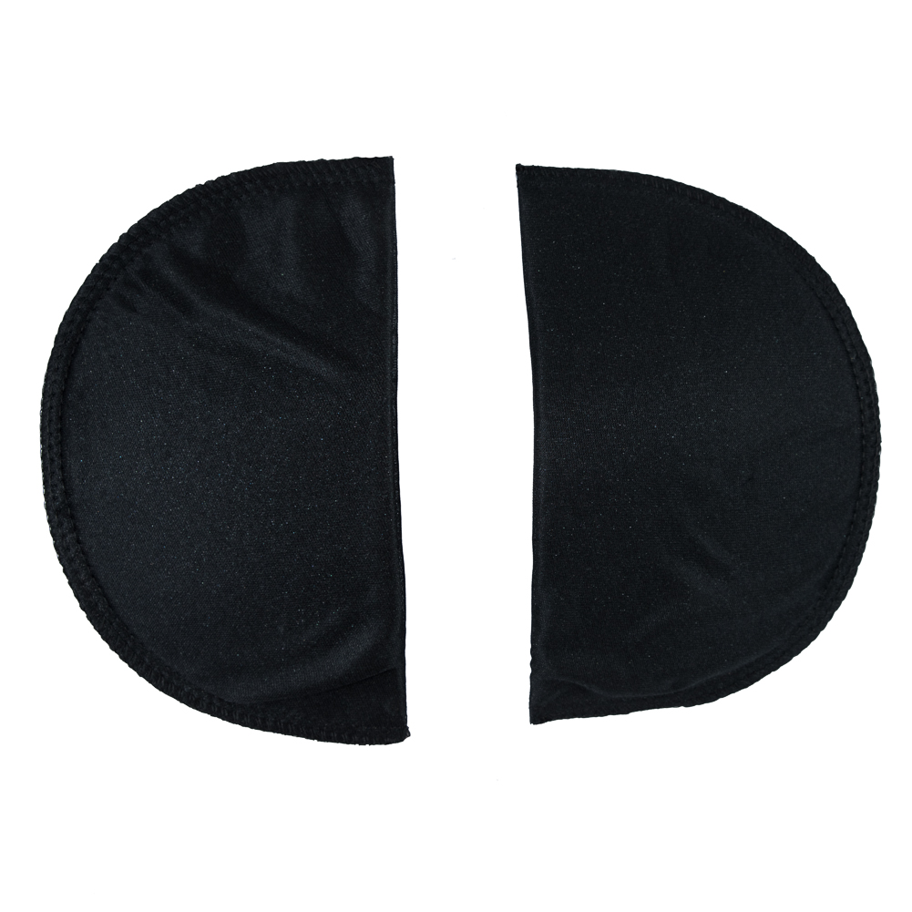 Foam Shoulder Pads Covered with Black Polyester - 7" x 4.5" x .5"