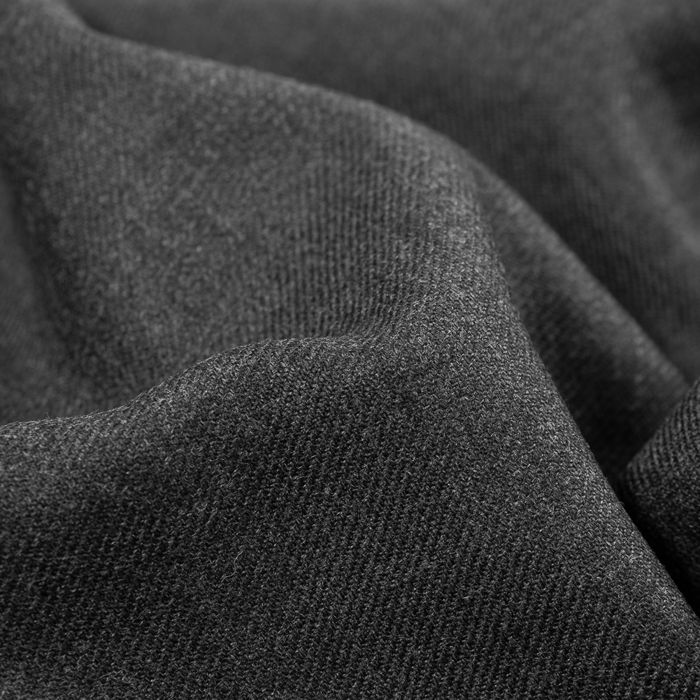 Italian Dark Gray Wool Twill Italian Dark Gray Wool Twill