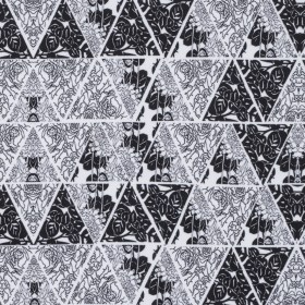Floral Triangles Digitally Printed on Stretch Neoprene/Scuba Knit Floral Triangles Digitally Printed on Stretch Neoprene/Scuba Knit