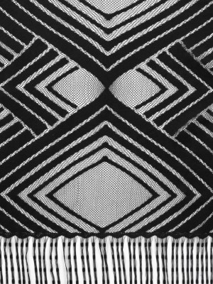 Black Geometric Fringe Panel Black Geometric Fringe Panel
