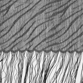 Black and Metallic Silver Fringe Panel Black and Metallic Silver Fringe Panel