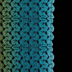 Raschel Lace – Ceramic Blue and Charteuse Ombre Raschel Lace – Ceramic Blue and Charteuse Ombre