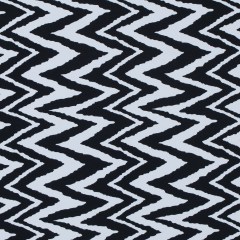 Black and White Zig Zag Printed Polyester Spandex Black and White Zig Zag Printed Polyester Spandex