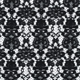 Black Floral Cotton and Polyester Lace Black Floral Cotton and Polyester Lace