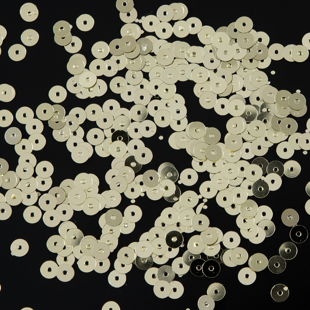 Bag of Old Gold Color Loose Sequins with Silver Back – 5mm Bag of Old Gold Color Loose Sequins with Silver Back – 5mm