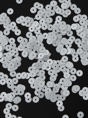 Bag of Silver Dull-Bright Loose Sequins – 5mm Bag of Silver Dull-Bright Loose Sequins – 5mm