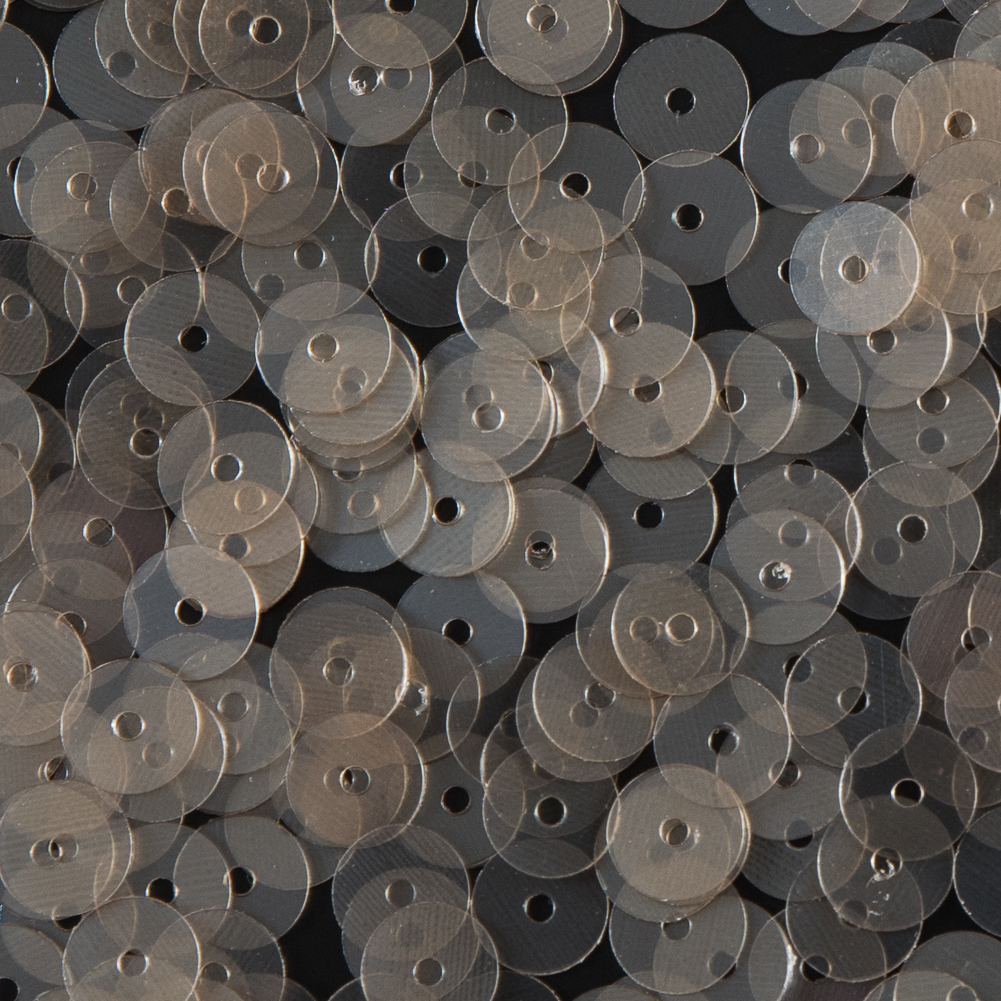 Bag of Beige Transparent Bright Loose Sequins - 6mm