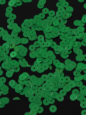 Bag of Emerald Dull-Bright Loose Sequins – 6mm Bag of Emerald Dull-Bright Loose Sequins – 6mm